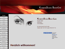 Tablet Screenshot of kosmetikstudio-beautyline.ch